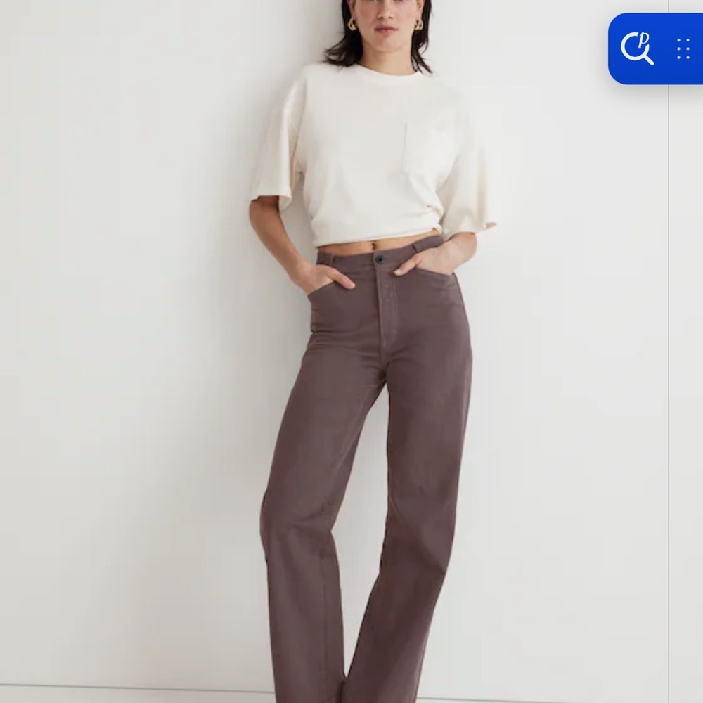 Madewell Emmett wide leg Jeans in Brown